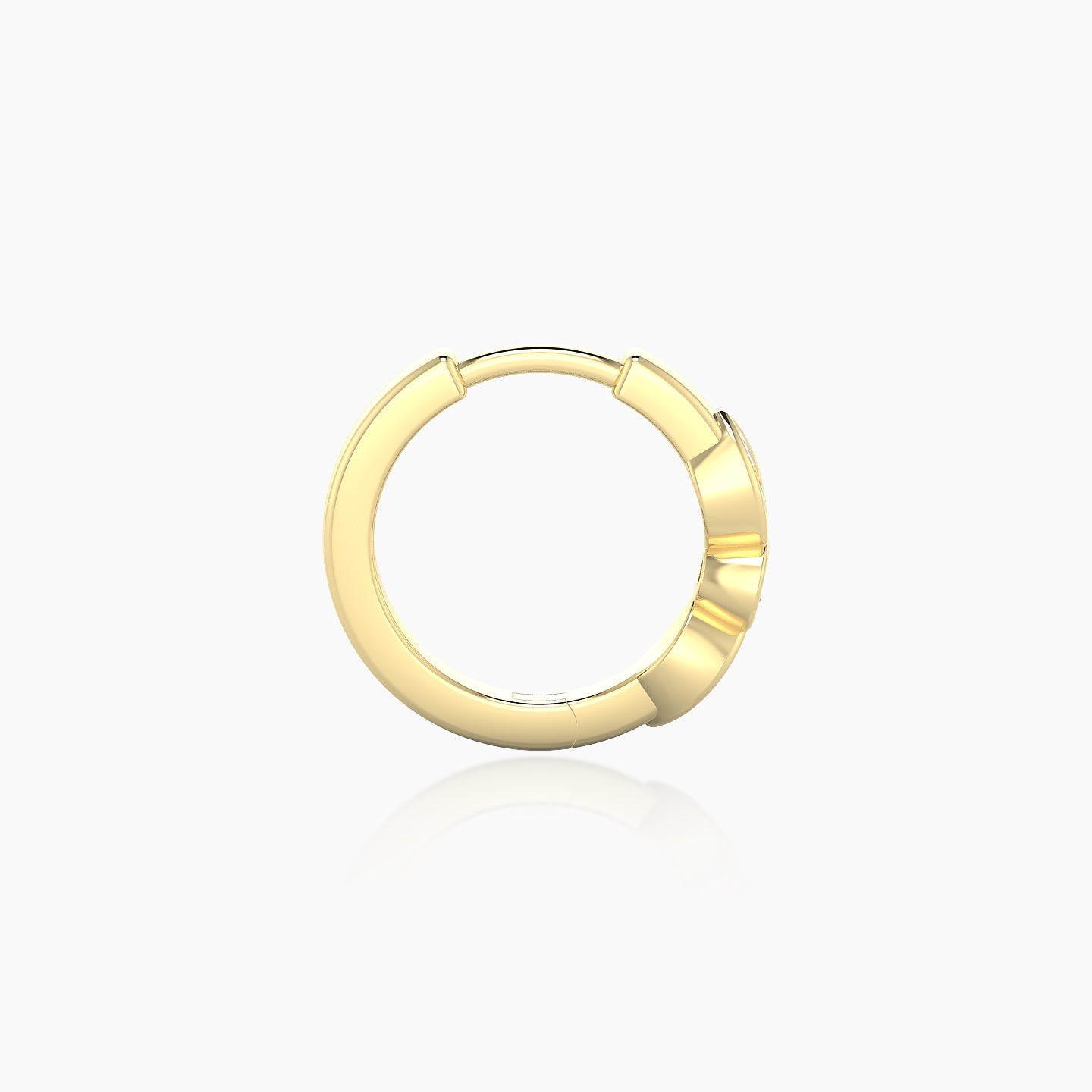Anahita | 18k Yellow Gold 8 mm Diamond Hoop Piercing