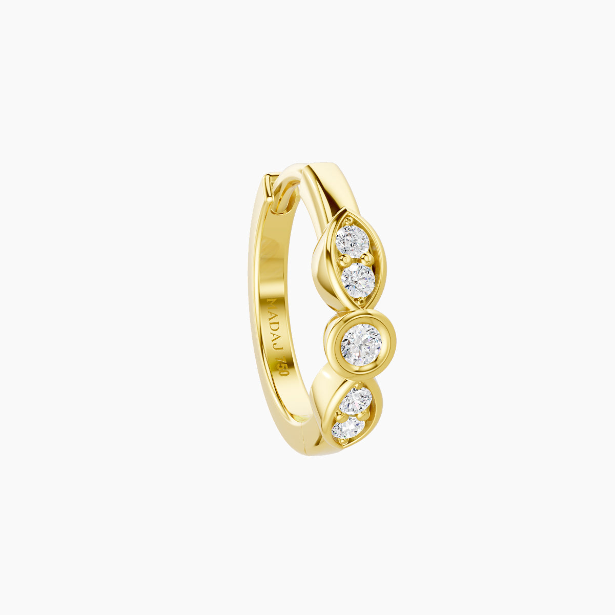 Anahita | 18k Yellow Gold 8 mm Diamond Nose Ring Piercing