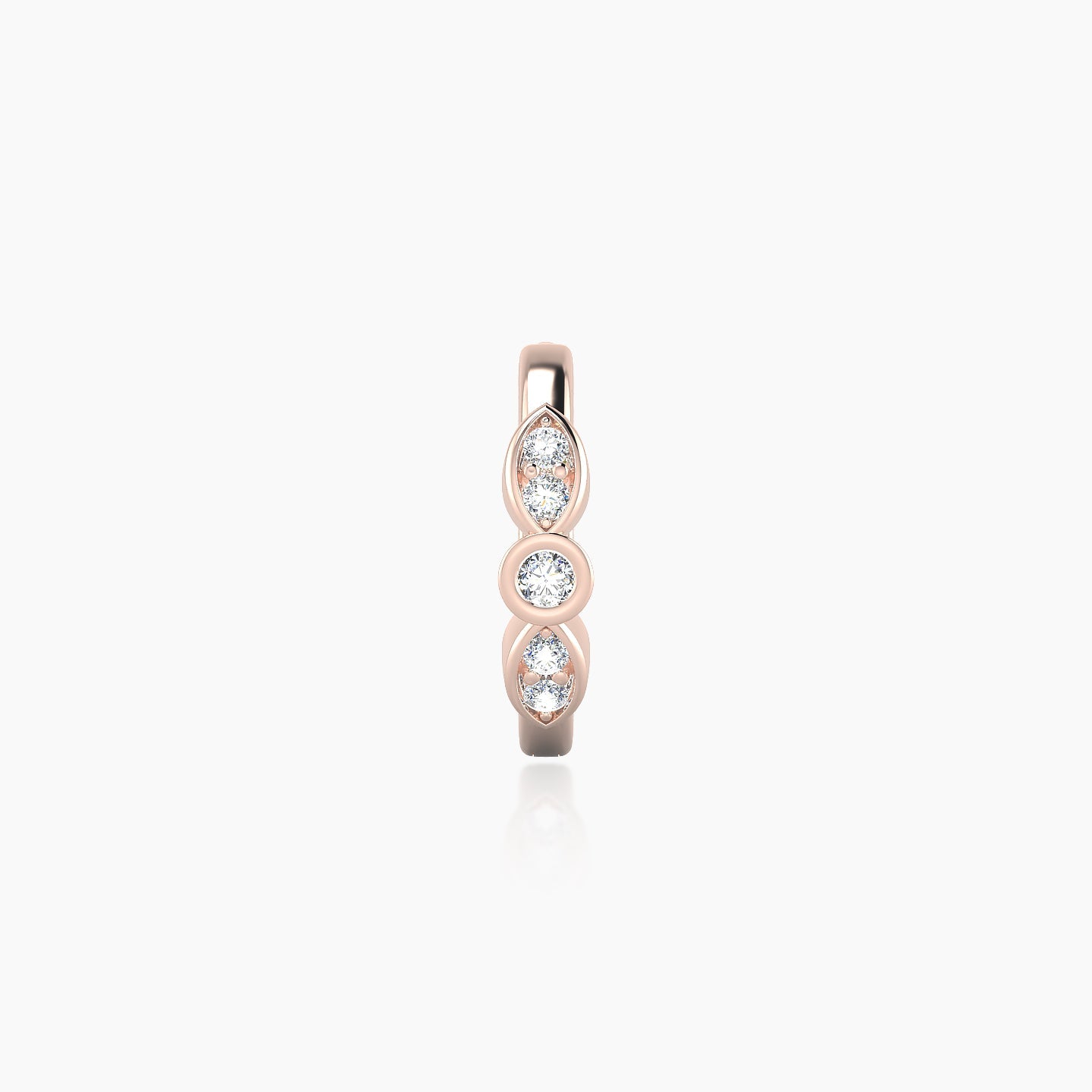 Anahita | 18k Rose Gold 8 mm Diamond Nose Ring Piercing