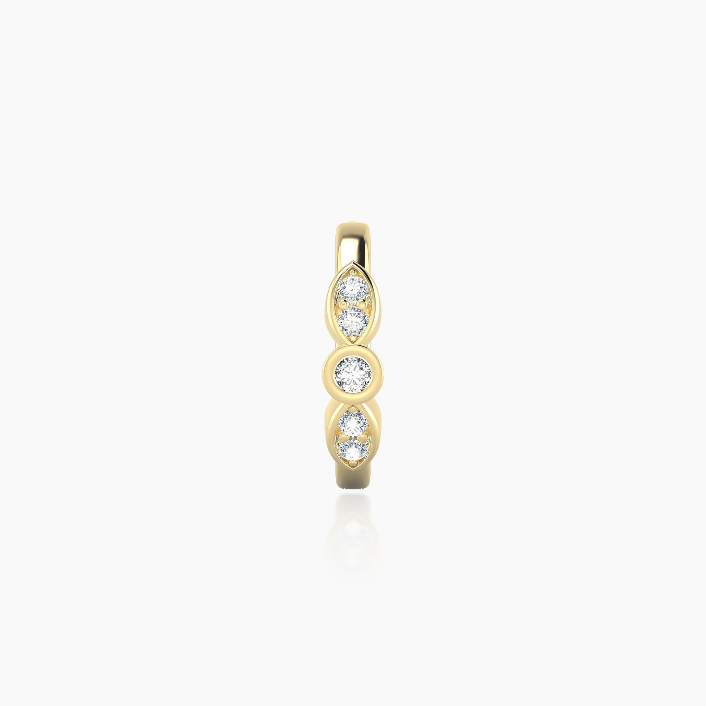 Anahita | 18k Yellow Gold 8 mm Diamond Nose Ring Piercing