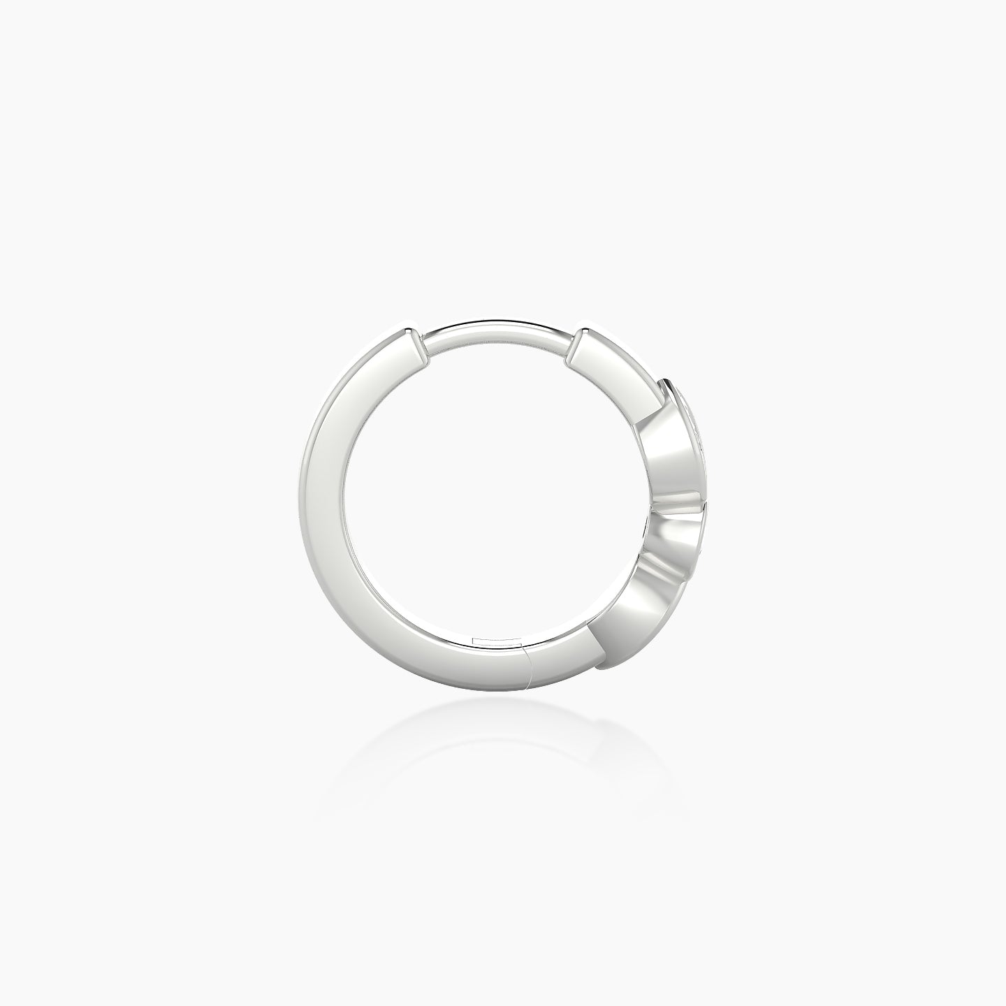 Anahita | 18k White Gold 8 mm Diamond Nose Ring Piercing