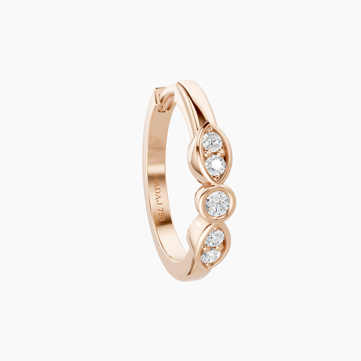 Anahita | 18k Rose Gold 9.5 mm Diamond Hoop Piercing