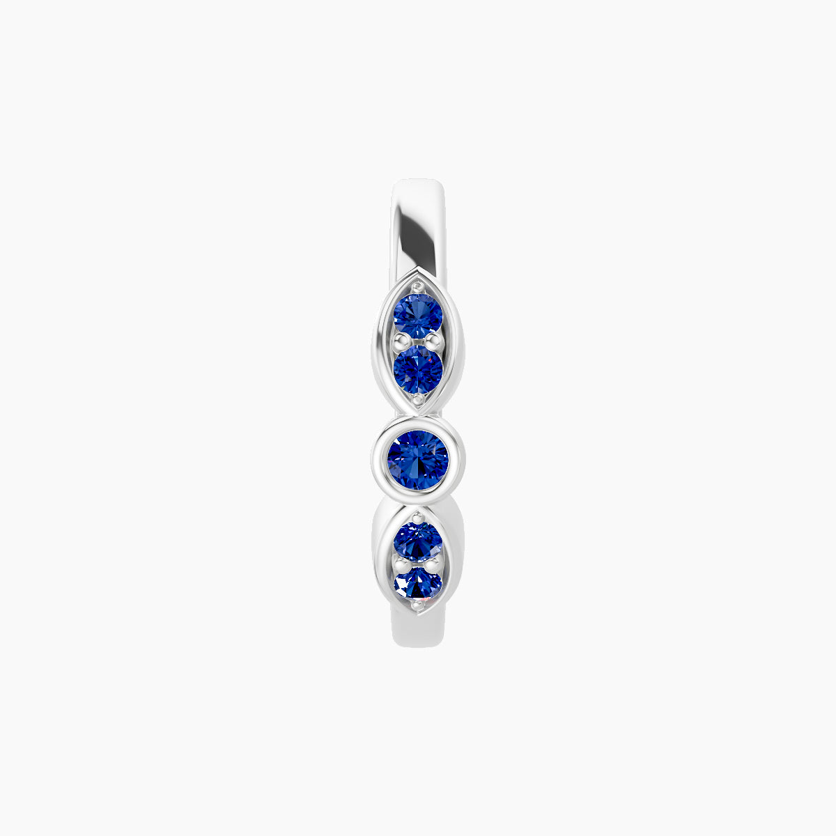 Anahita | 18k White Gold 9.5 mm Sapphire Hoop Piercing