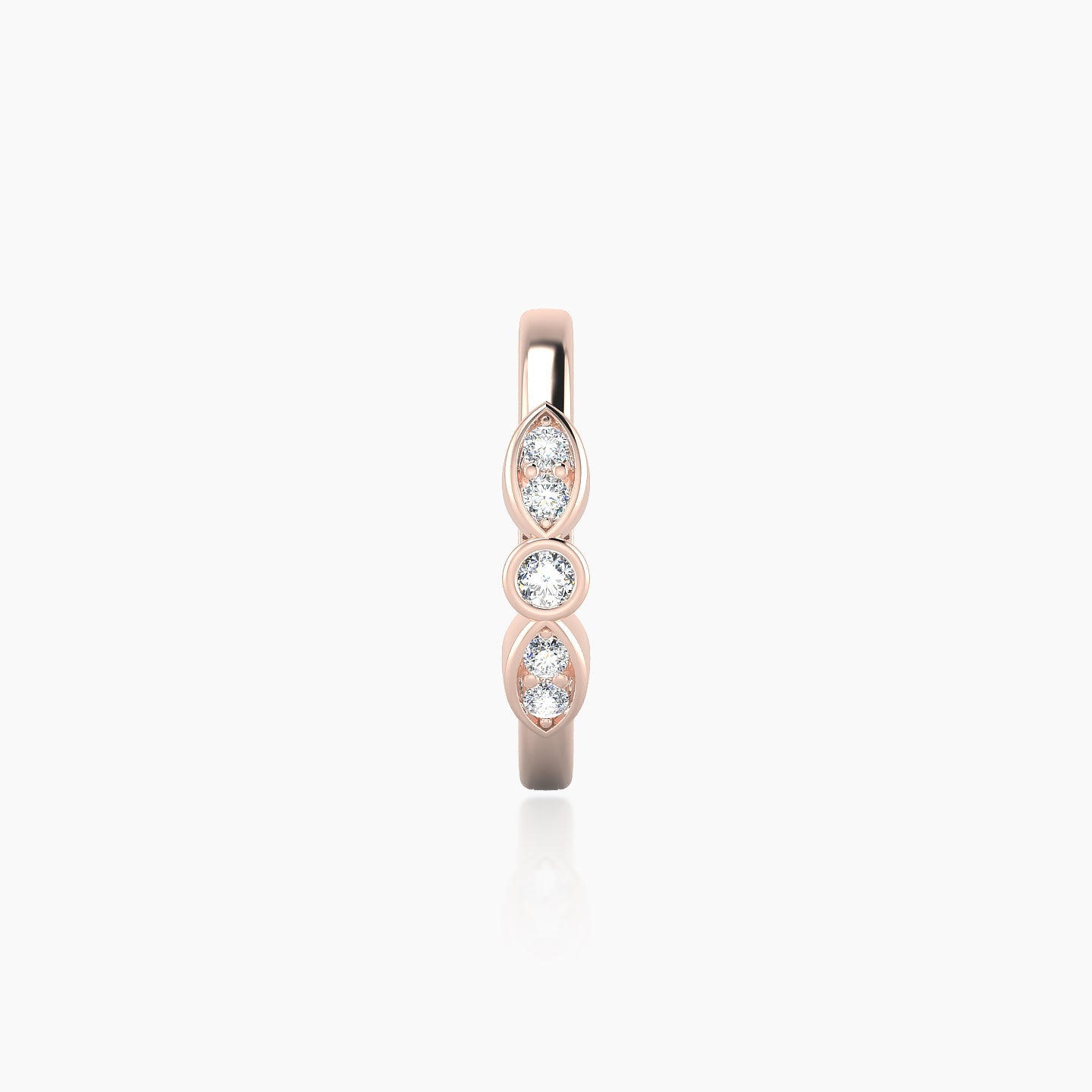 Anahita | 18k Rose Gold 9.5 mm Diamond Nose Ring Piercing