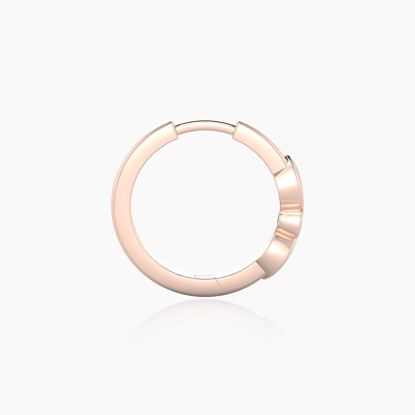 Anahita | 18k Rose Gold 9.5 mm Diamond Nose Ring Piercing