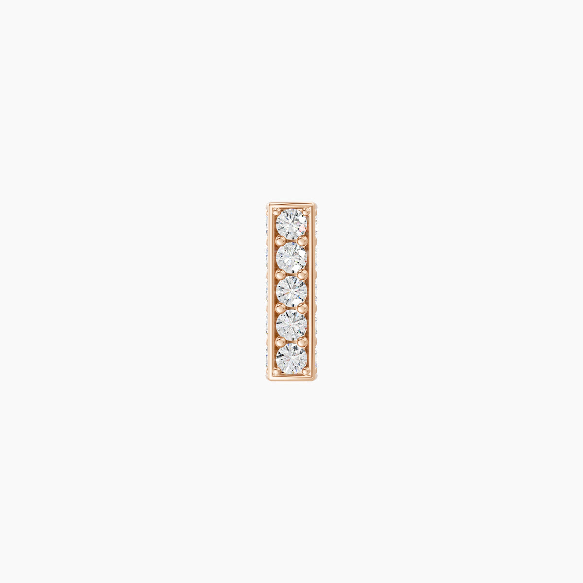 Aria | 18k Rose Gold 6.5 mm 6.5 mm Bar Diamond Nose Piercing