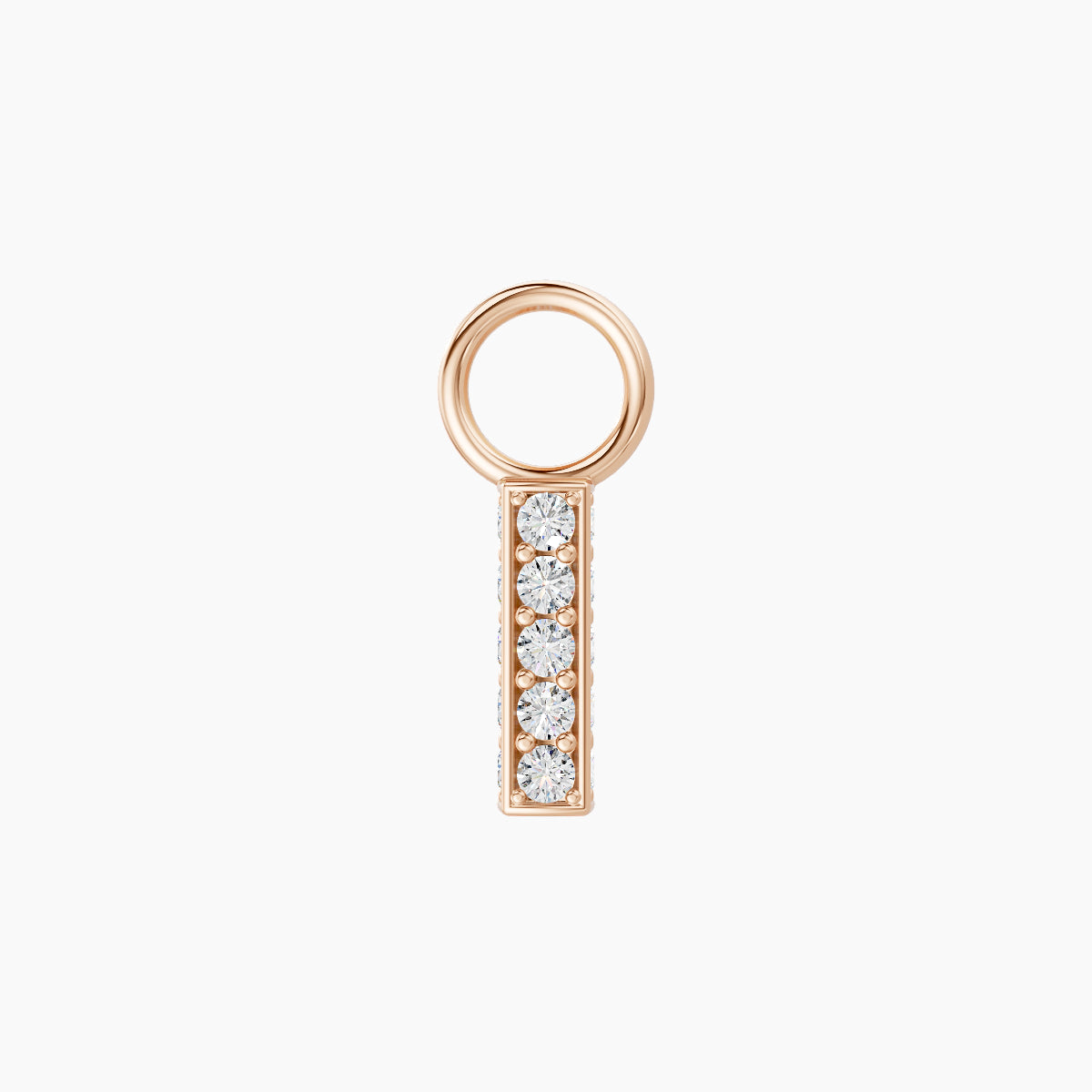 Aria | 18k Rose Gold 6.5 mm Bar Diamond Charm
