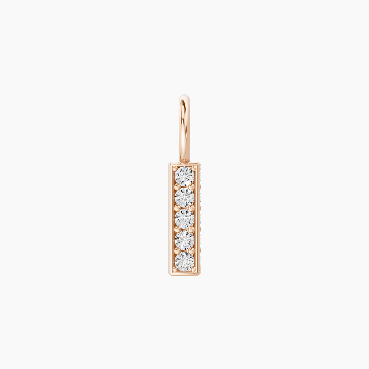 Aria | 18k Rose Gold 6.5 mm Bar Diamond Charm