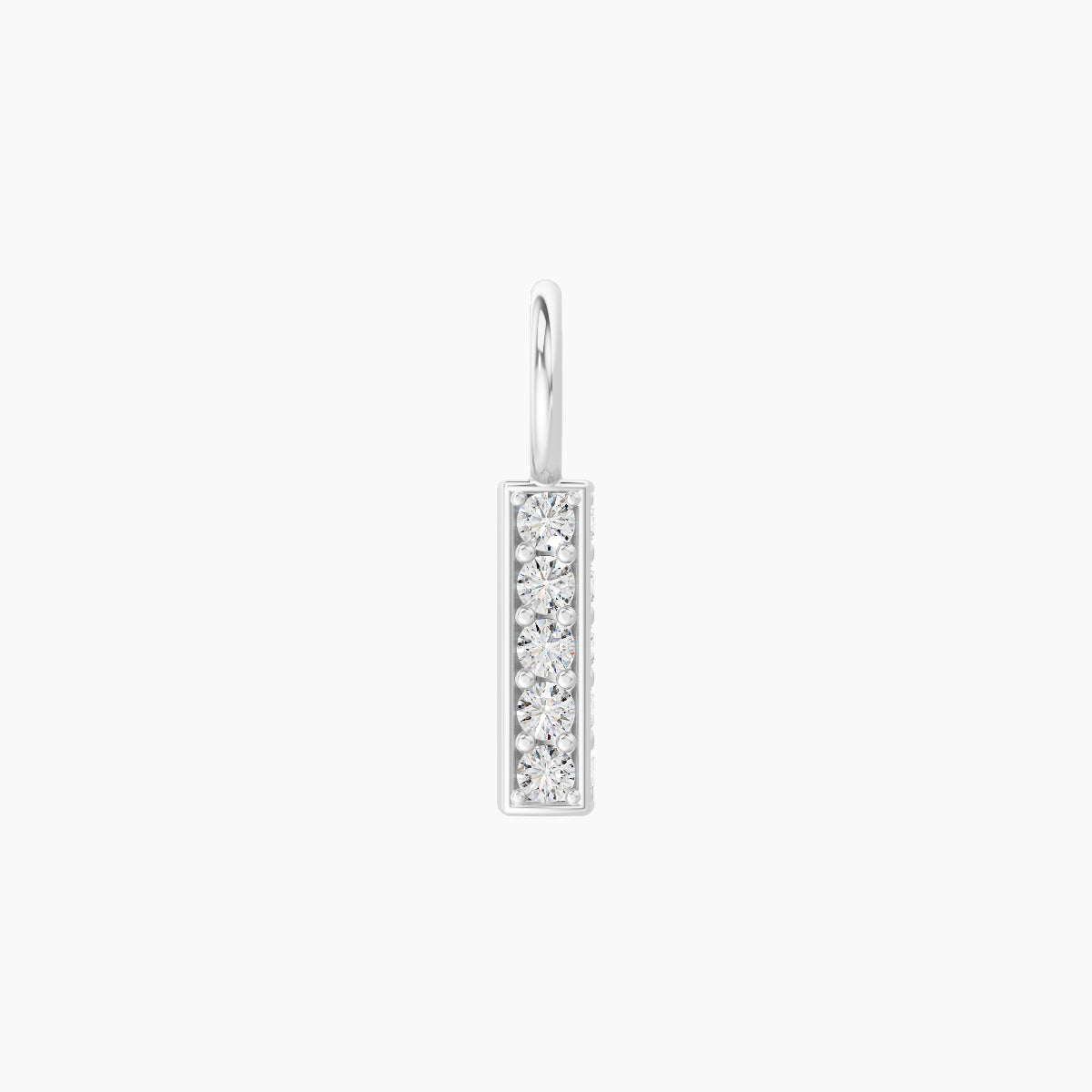 Aria | 18k White Gold 6.5 mm Bar Diamond Charm