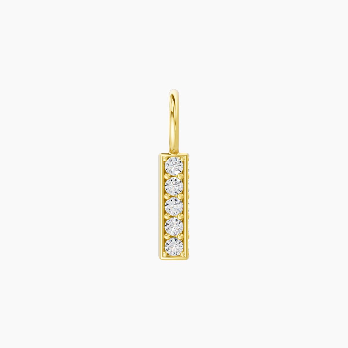 Aria | 18k Yellow Gold 6.5 mm Bar Diamond Charm