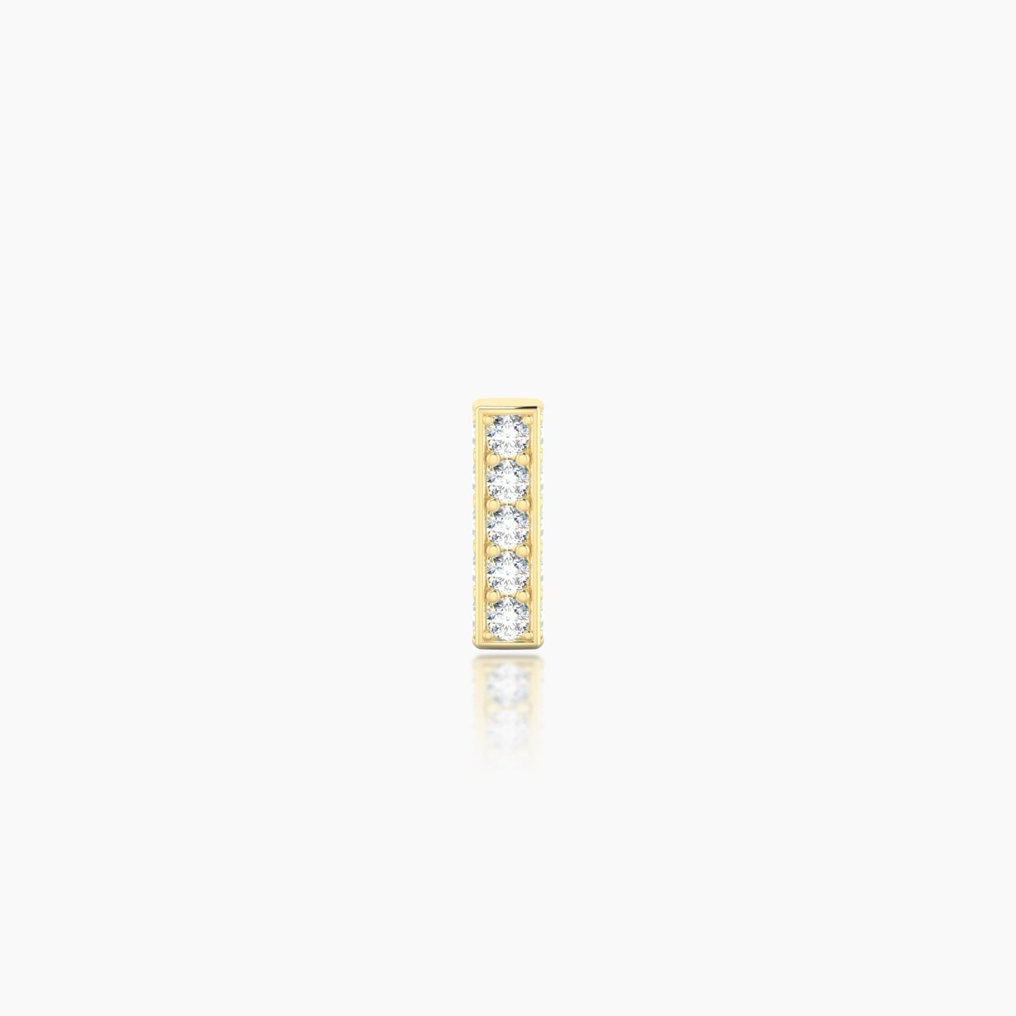 Aria | 18k Yellow Gold 6.5 mm Bar Diamond Earring