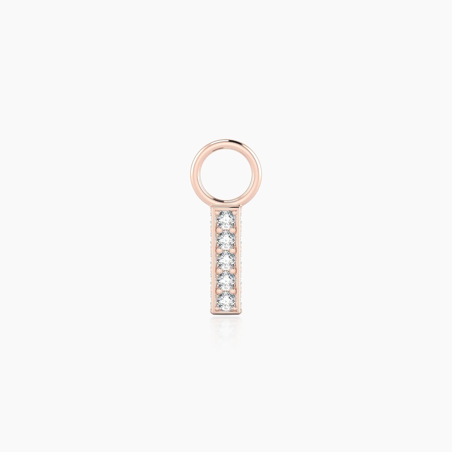 Aria | 18k Rose Gold 6 mm Bar Diamond Charm