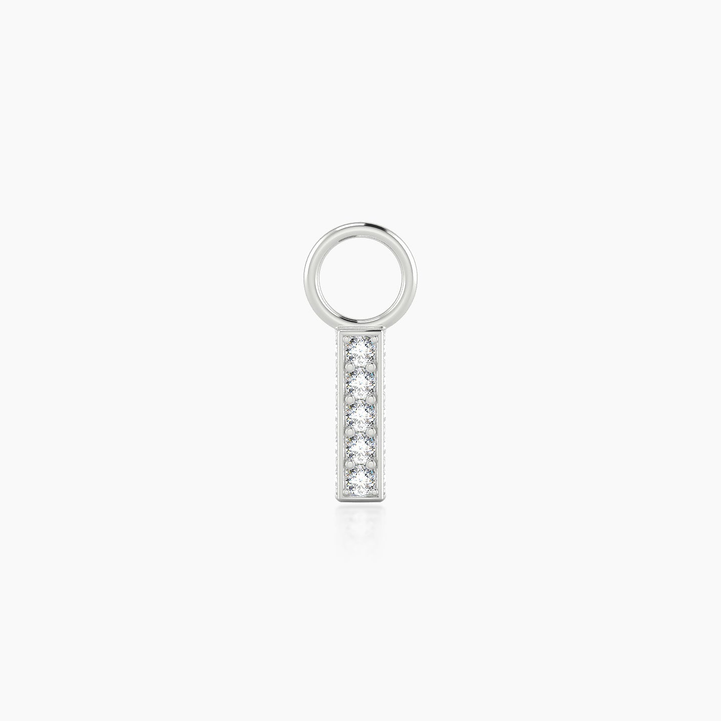 Aria | 18k White Gold 6 mm Bar Diamond Charm