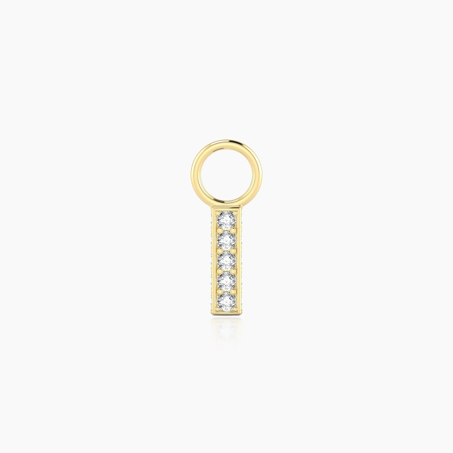Aria | 18k Yellow Gold 6 mm Bar Diamond Charm