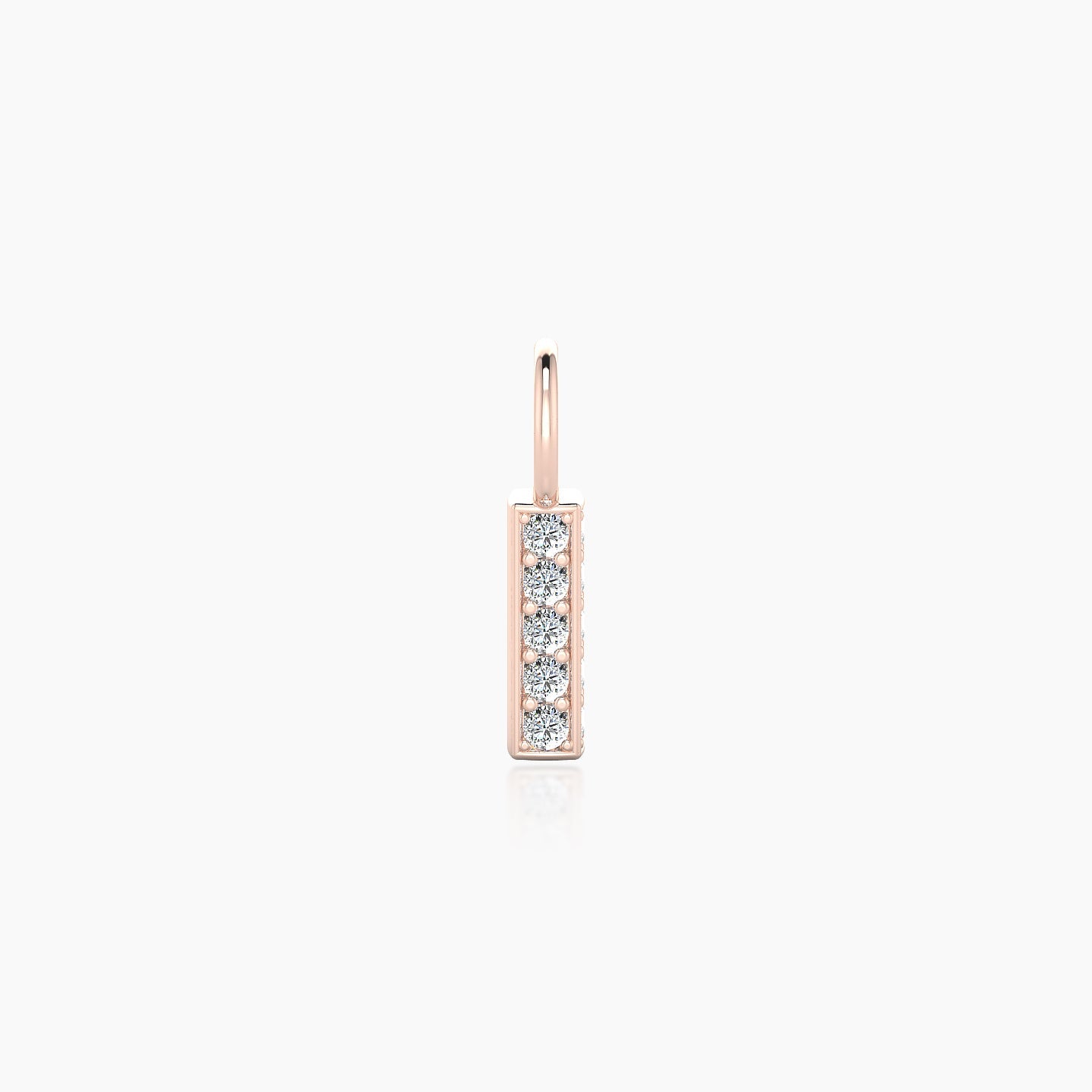 Aria | 18k Rose Gold 6 mm Bar Diamond Charm