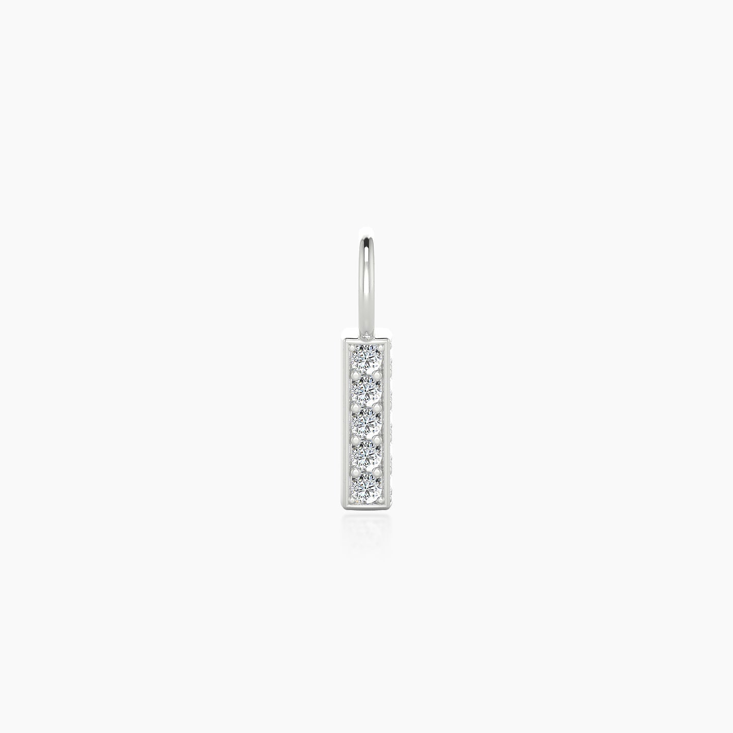 Aria | 18k White Gold 6 mm Bar Diamond Charm