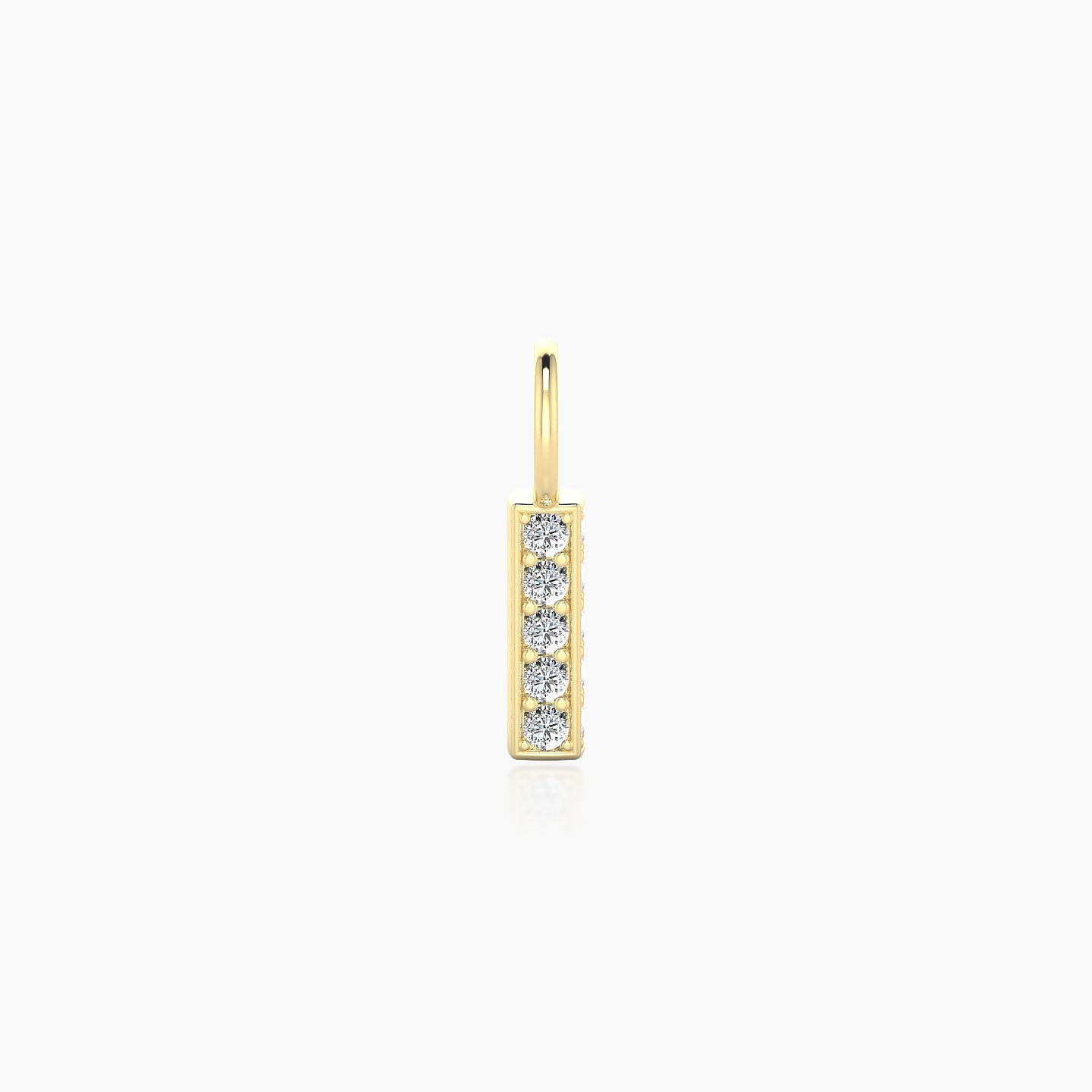 Aria | 18k Yellow Gold 6 mm Bar Diamond Charm