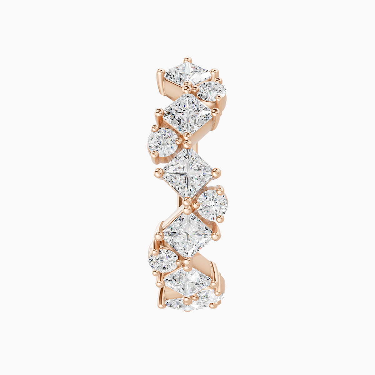 Ariana | 18k Rose Gold 11 mm Diamond Hoop Piercing