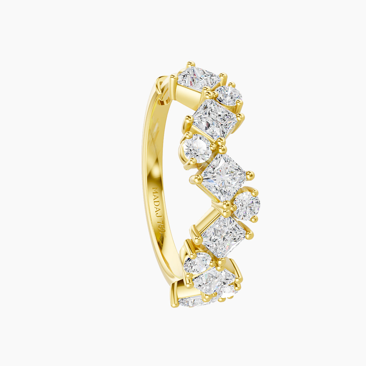 Ariana | 18k Yellow Gold 11 mm Diamond Hoop Piercing