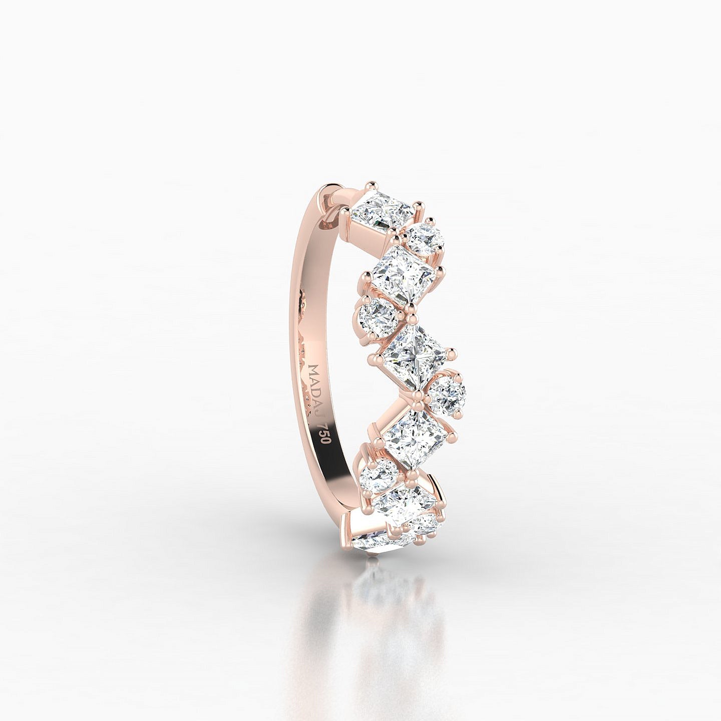 Ariana | 18k Rose Gold 11 mm Diamond Hoop Piercing