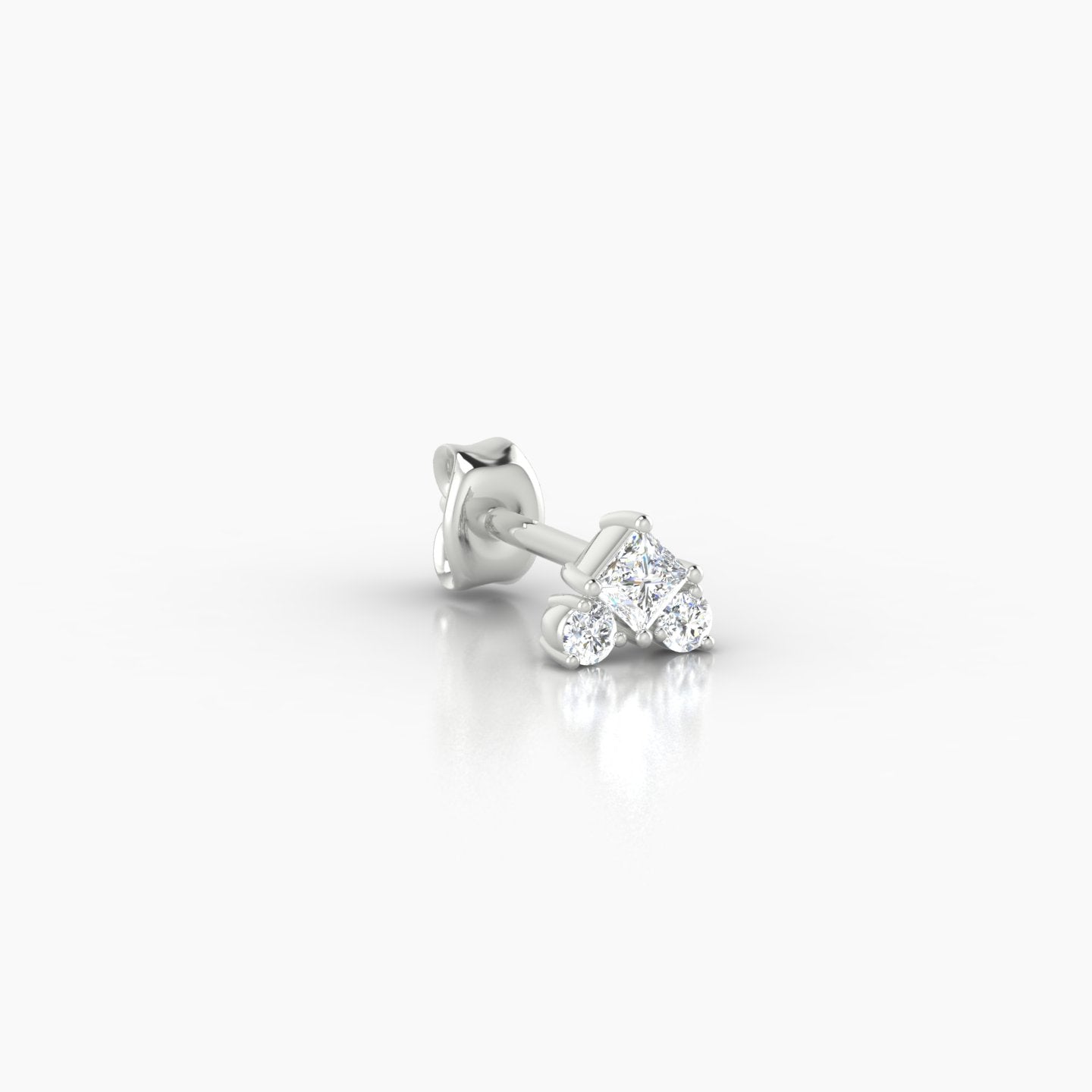 Ariana S | 18k White Gold 4.5 mm Diamond Earring