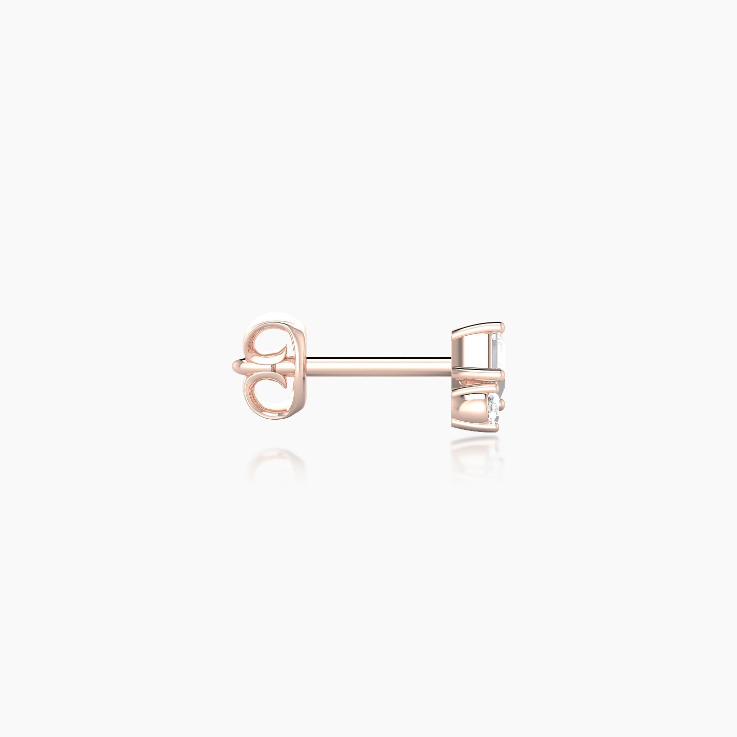 Ariana S | 18k Rose Gold 4.5 mm Diamond Earring