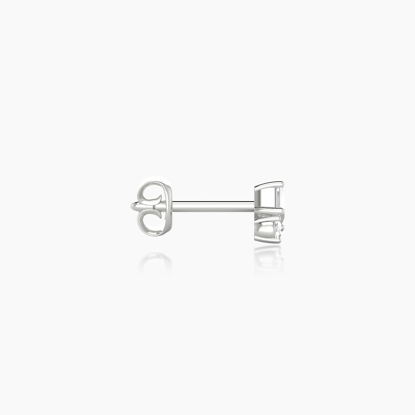Ariana S | 18k White Gold 4.5 mm Diamond Earring