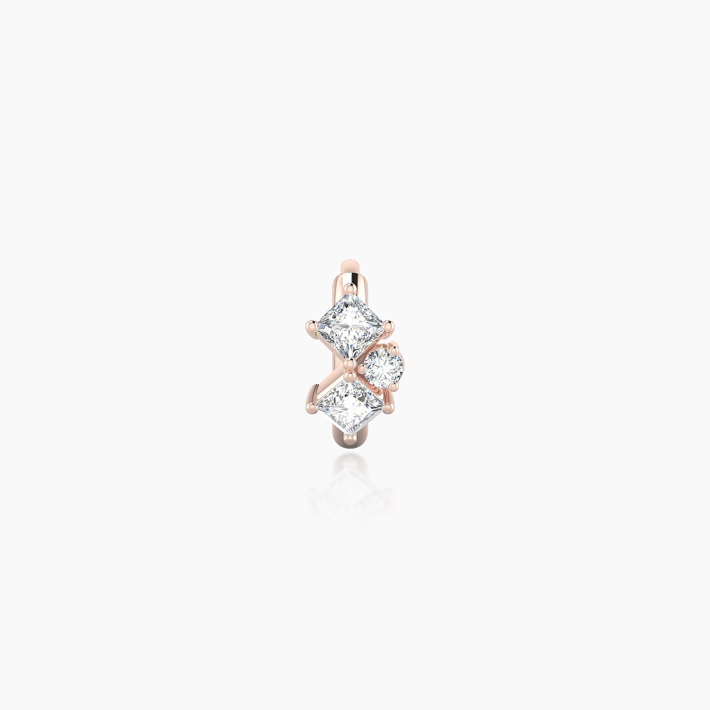 Ariana | 18k Rose Gold 5 mm Diamond Hoop Piercing