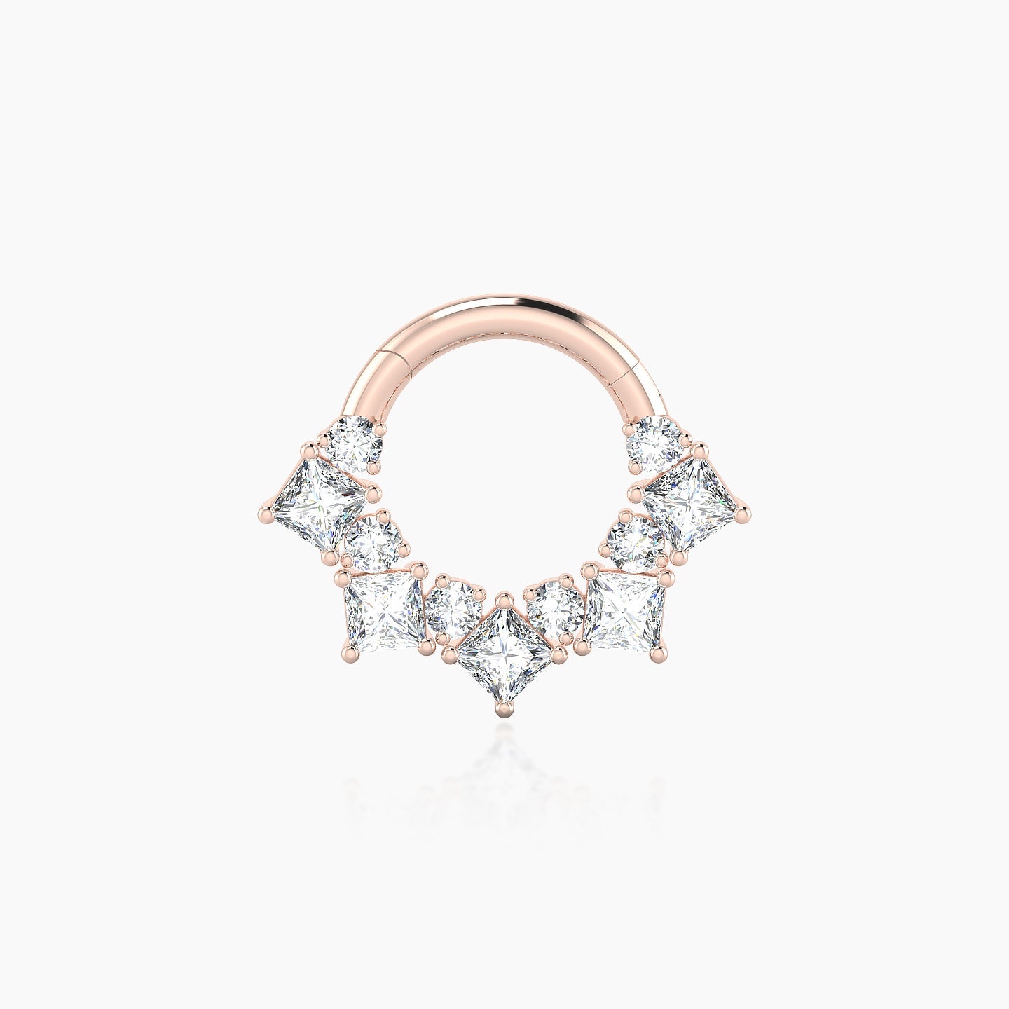 Ariana | 18k Rose Gold 6.5 mm Diamond Daith Piercing