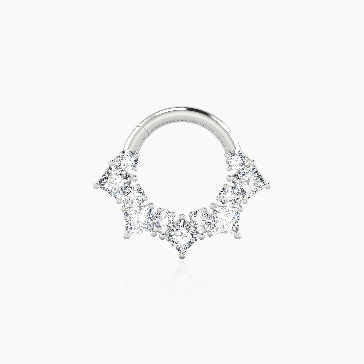 Ariana | 18k White Gold 6.5 mm Diamond Daith Piercing