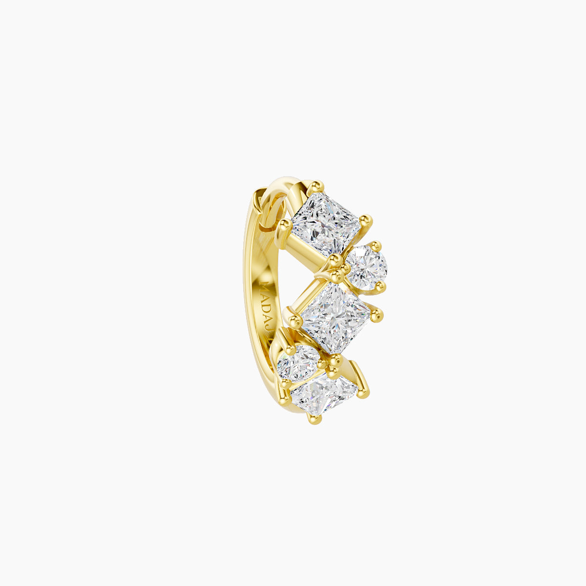 Ariana | 18k Yellow Gold 6.5 mm Diamond Hoop Piercing
