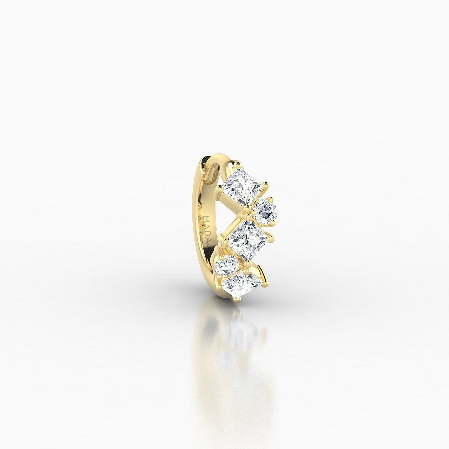 Ariana | 18k Yellow Gold 6.5 mm Diamond Hoop Piercing