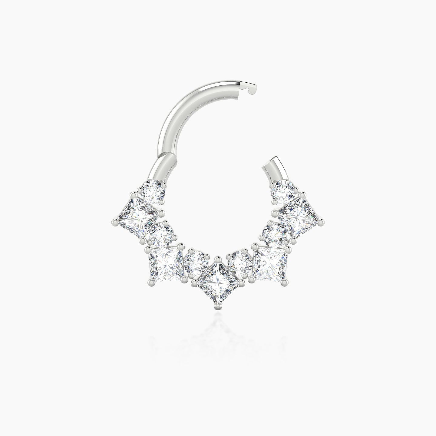 Ariana | 18k White Gold 6.5 mm Diamond Septum Piercing