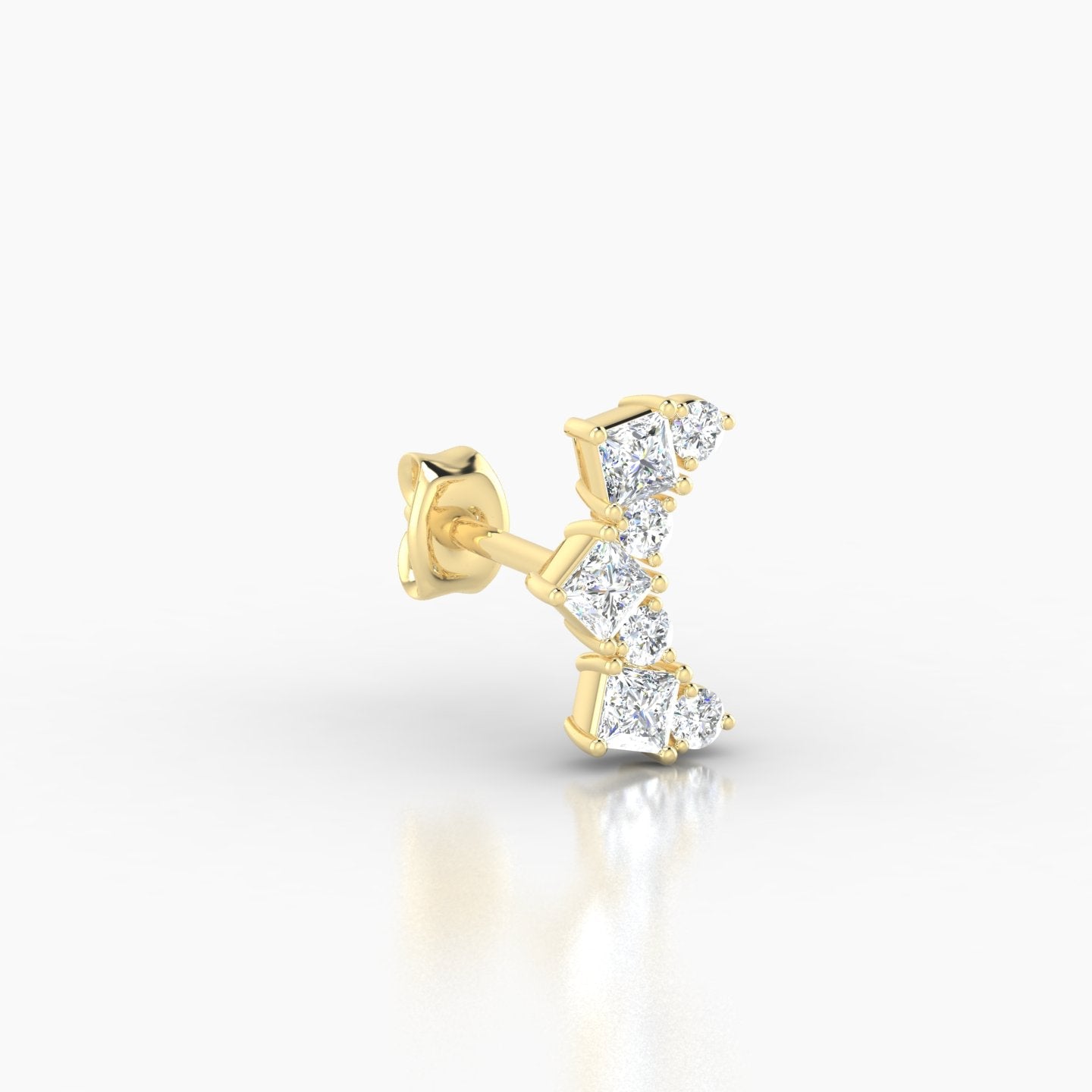 Ariana M | 18k Yellow Gold 9.5 mm Diamond Earring
