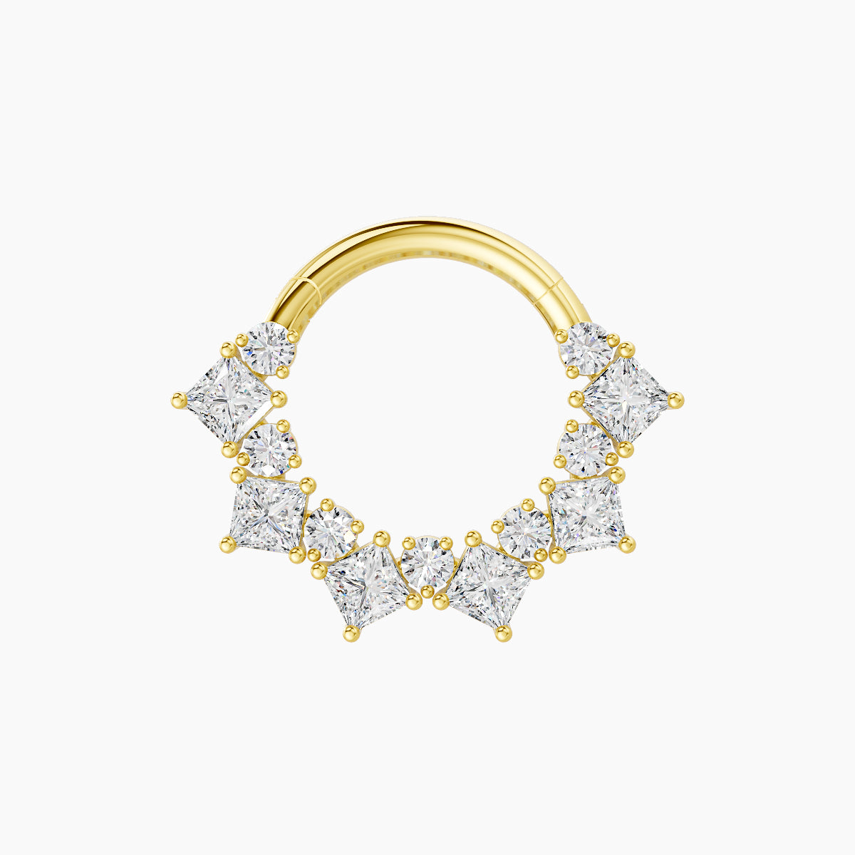 Ariana | 18k Yellow Gold 8 mm Diamond Daith Piercing