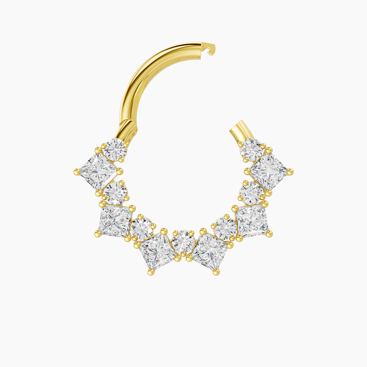 Ariana | 18k Yellow Gold 8 mm Diamond Daith Piercing