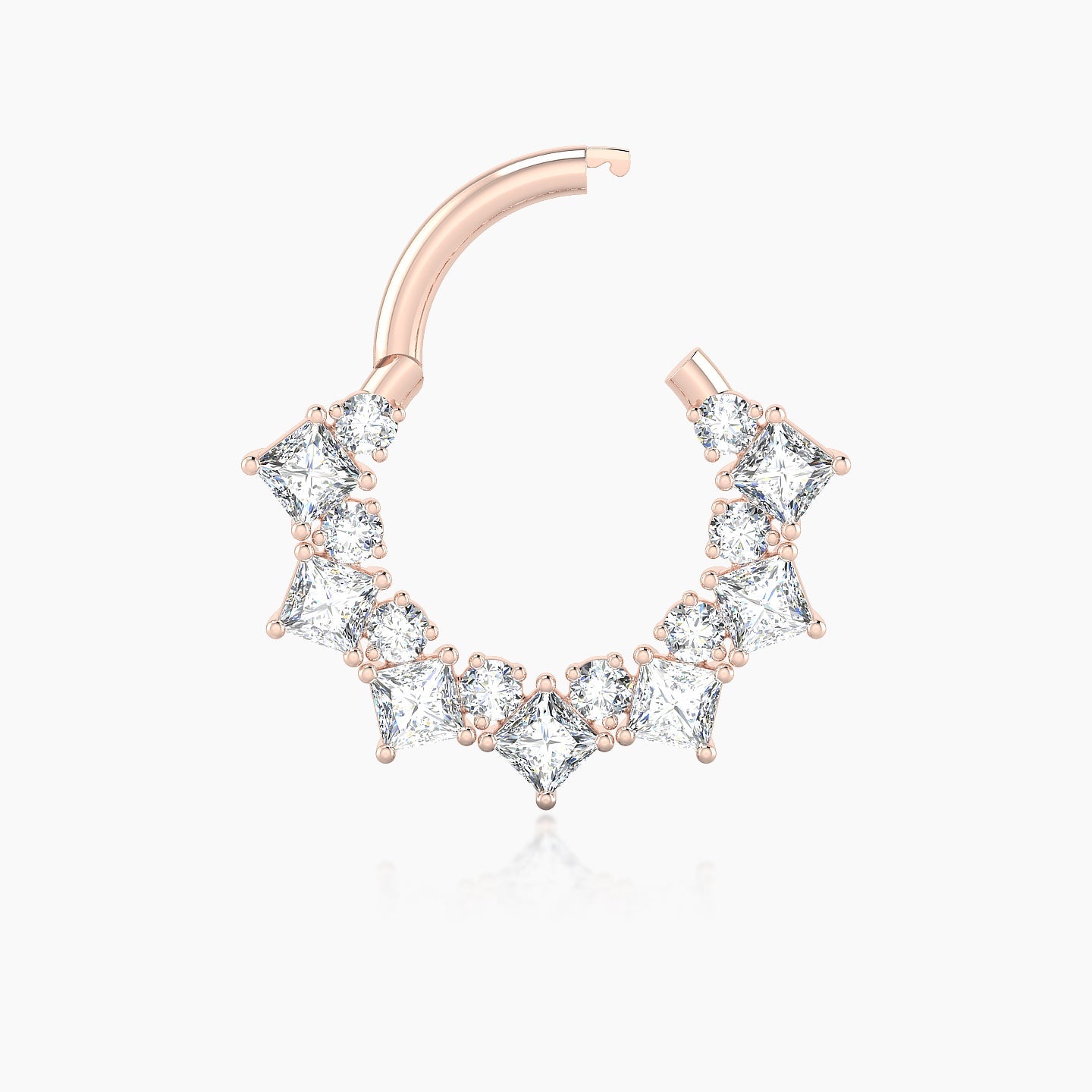 Ariana | 18k Rose Gold 8 mm Diamond Daith Piercing