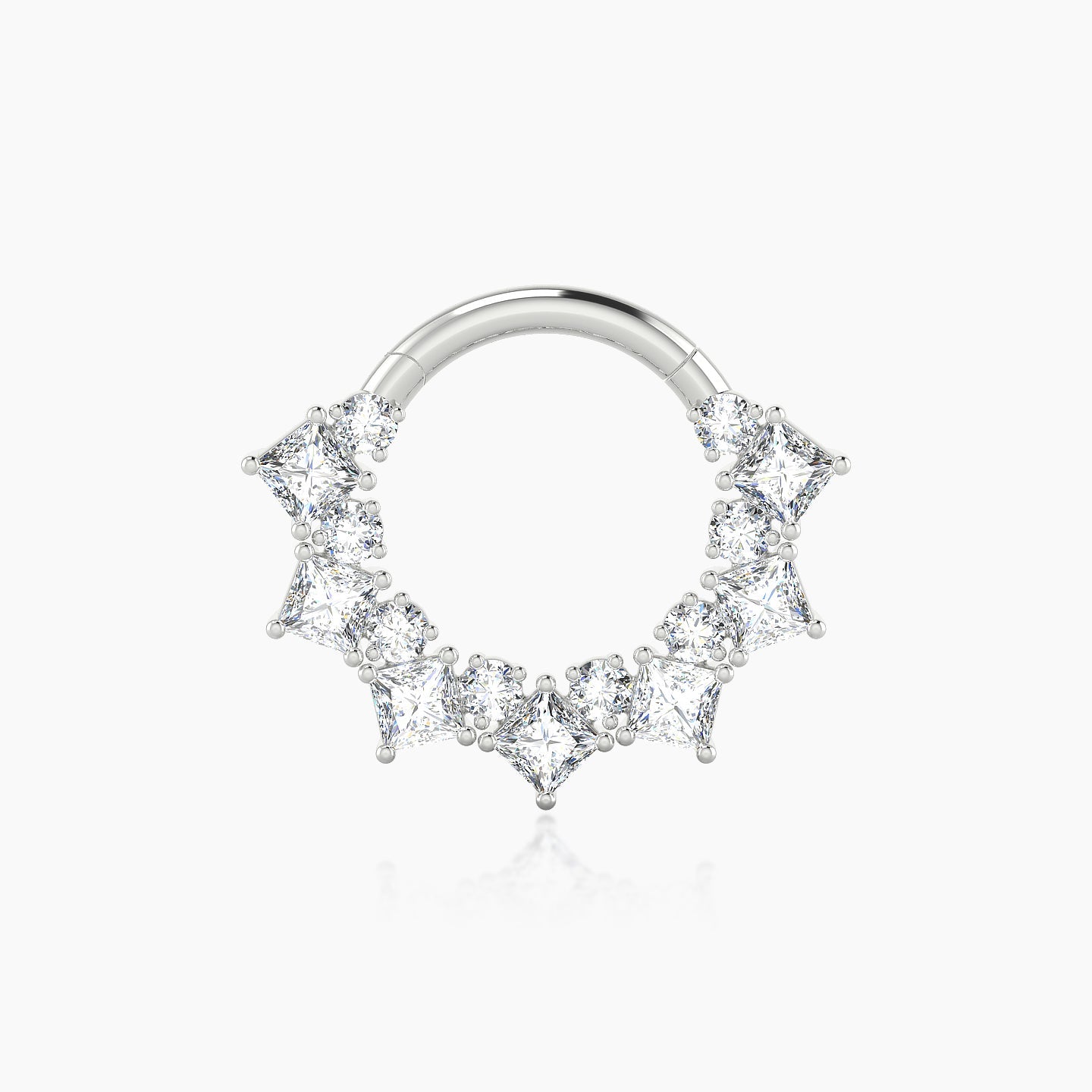 Ariana | 18k White Gold 8 mm Diamond Septum Piercing