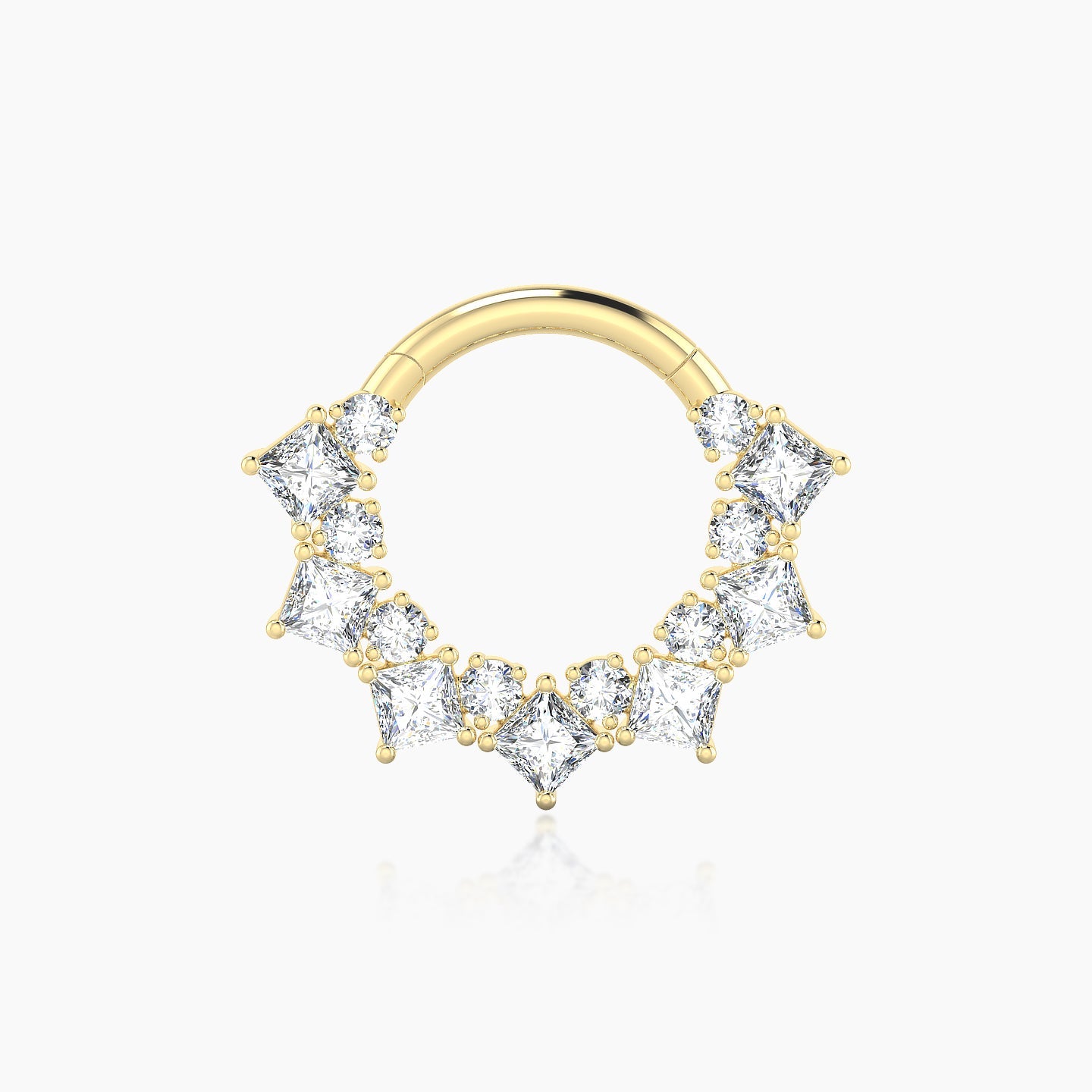 Ariana | 18k Yellow Gold 8 mm Diamond Septum Piercing