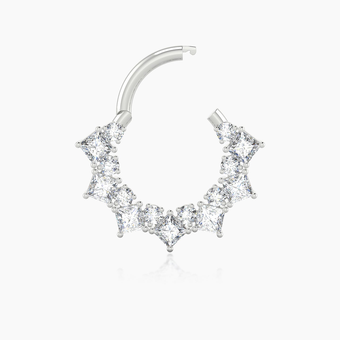 Ariana | 18k White Gold 8 mm Diamond Septum Piercing