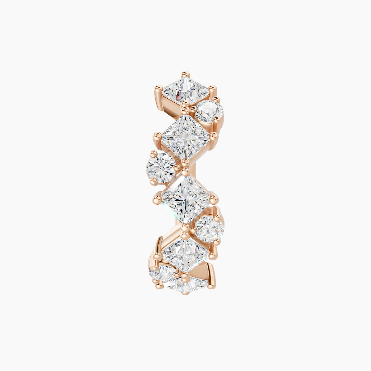 Ariana | 18k Rose Gold 9.5 mm Diamond Hoop Piercing