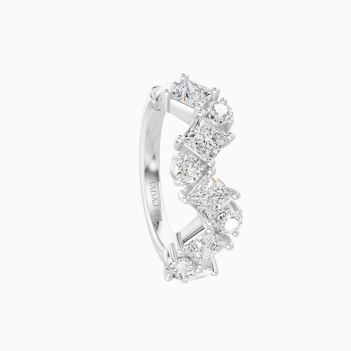 Ariana | 18k White Gold 9.5 mm Diamond Hoop Piercing