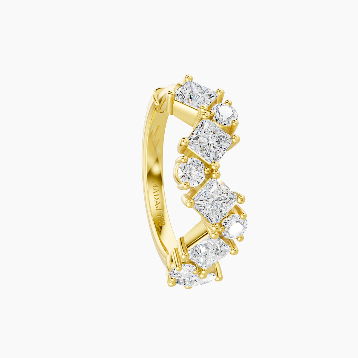 Ariana | 18k Yellow Gold 9.5 mm Diamond Hoop Piercing