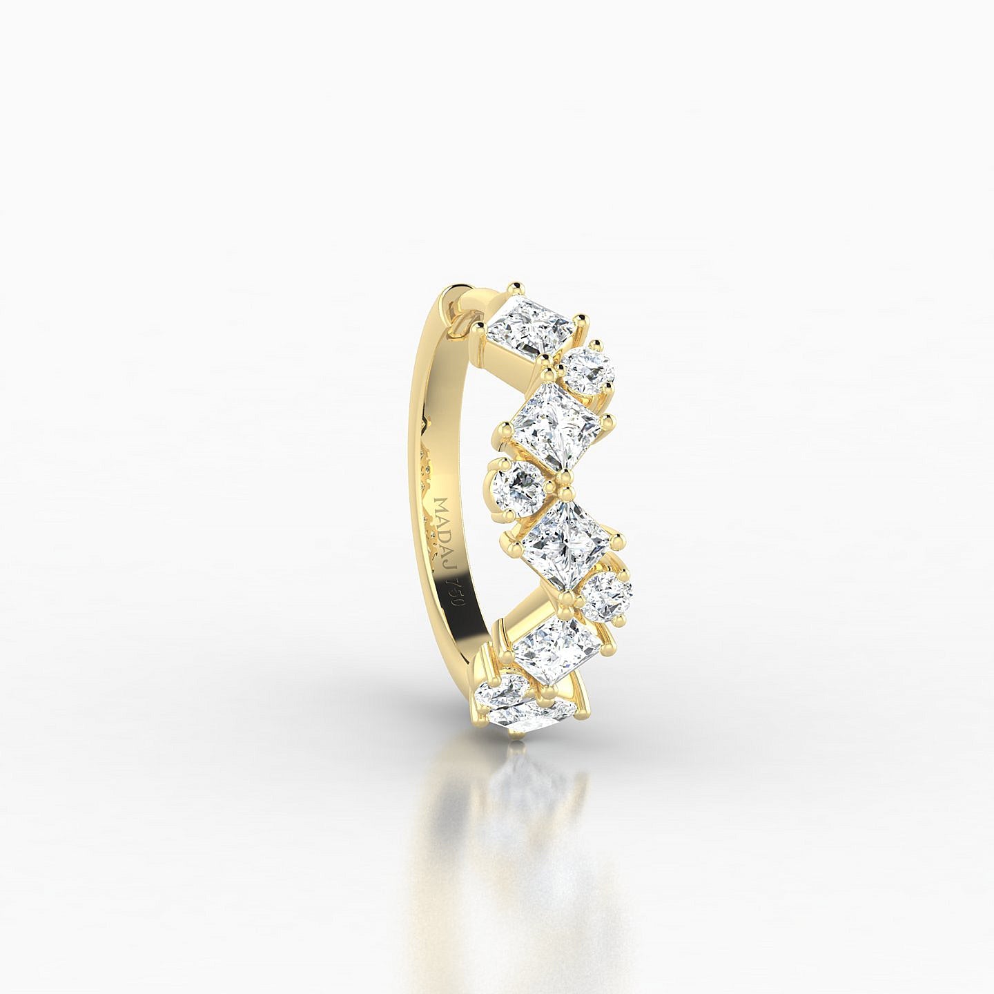 Ariana | 18k Yellow Gold 9.5 mm Diamond Hoop Piercing