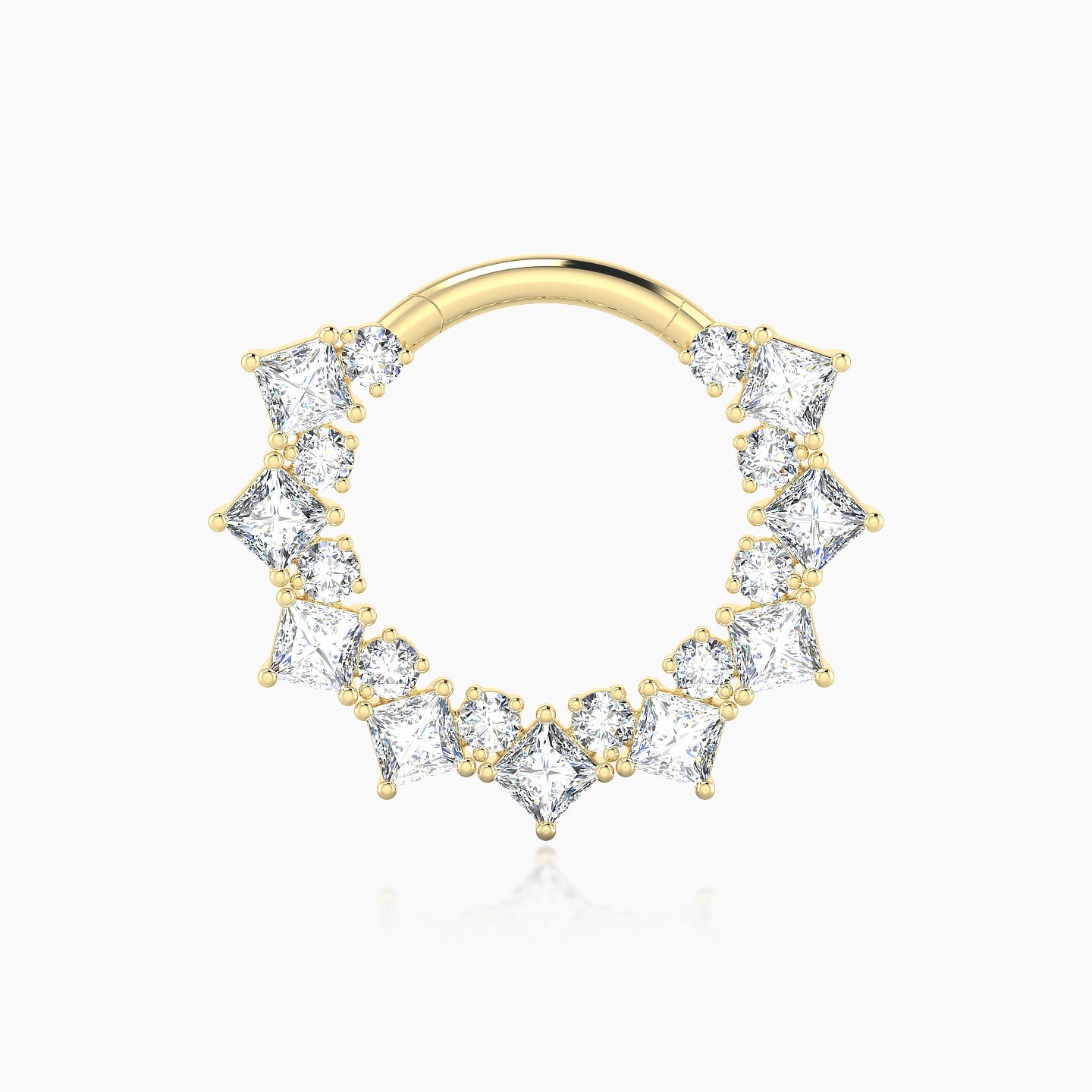 Ariana | 18k Yellow Gold 9.5 mm Diamond Septum Piercing