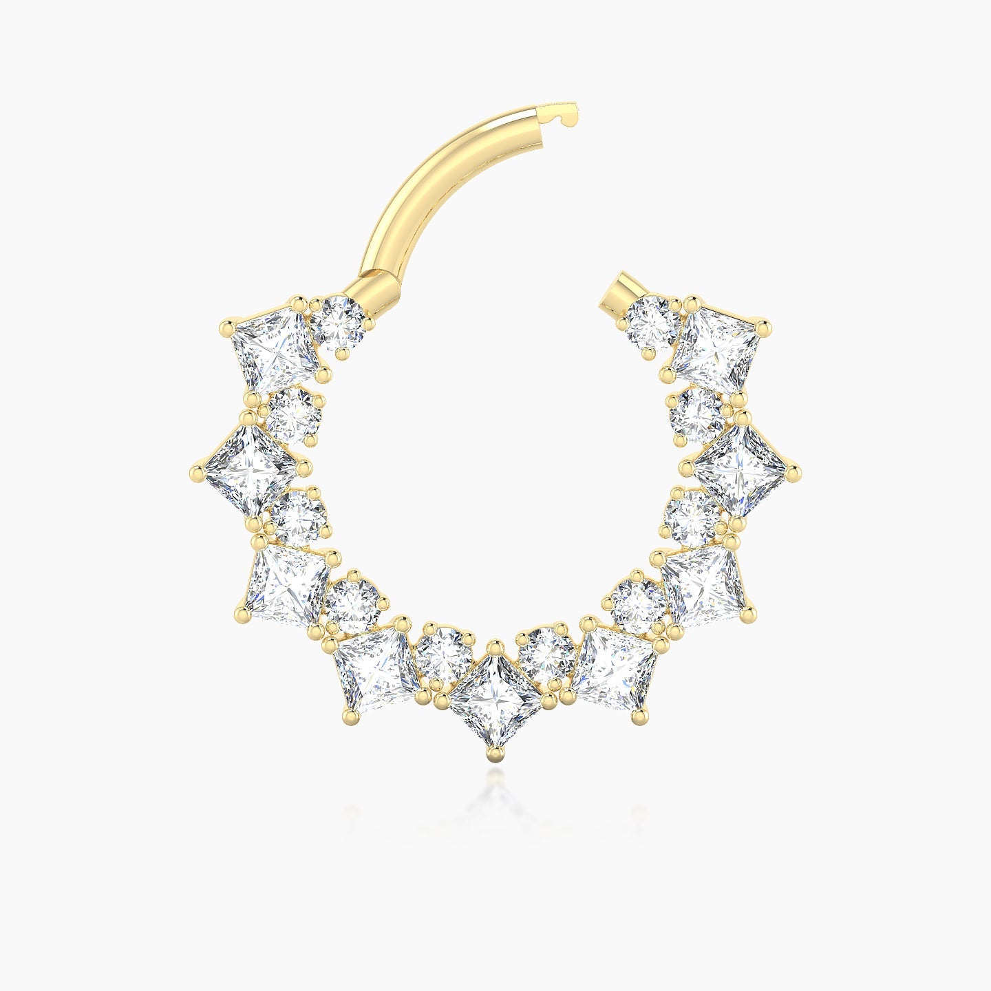 Ariana | 18k Yellow Gold 9.5 mm Diamond Septum Piercing