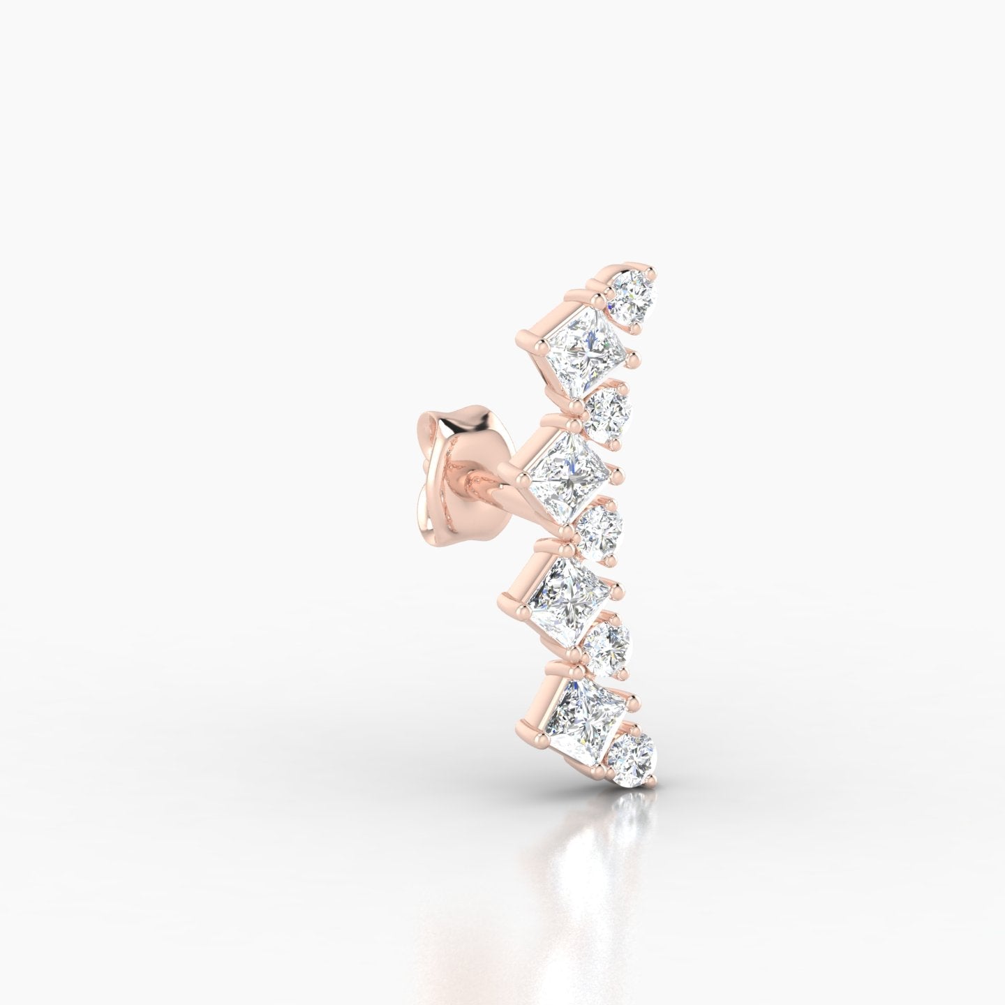 Ariana L | 18k Rose Gold 14.5 mm Diamond Earring