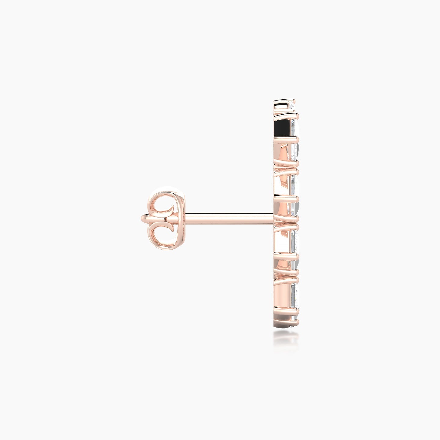 Ariana L | 18k Rose Gold 14.5 mm Diamond Earring