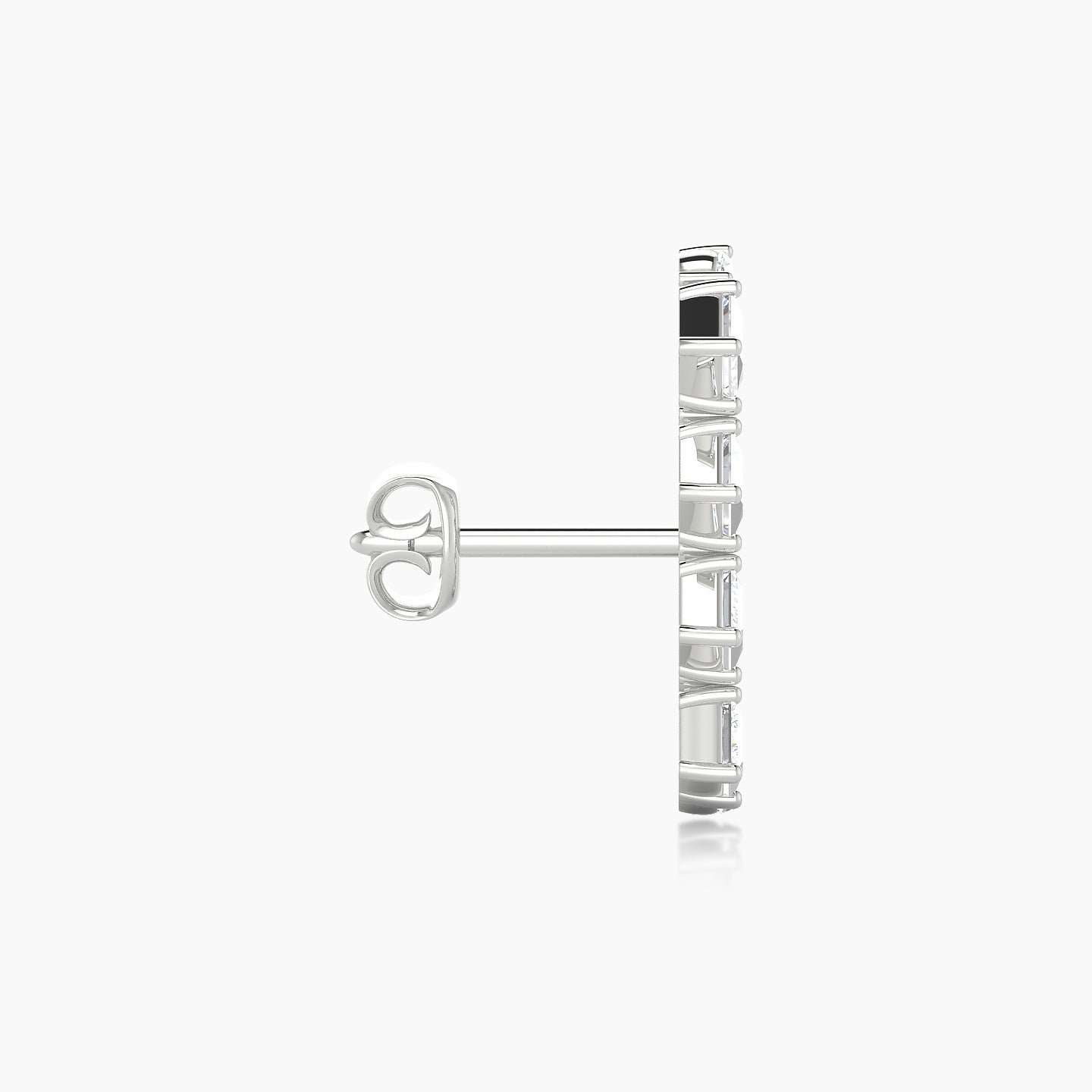 Ariana L | 18k White Gold 14.5 mm Diamond Earring