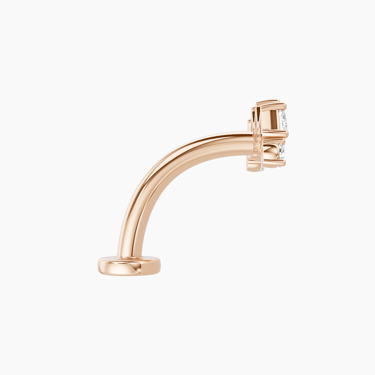 Ariana L | 18k Rose Gold 14.5 mm 10 mm Diamond Floating Navel Piercing